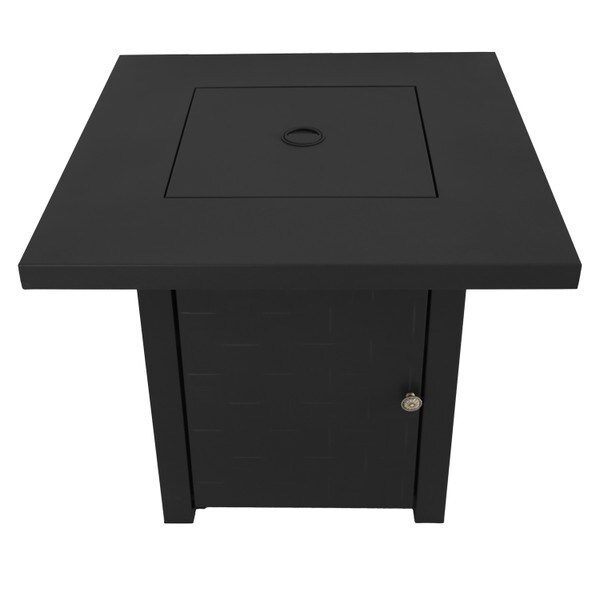 Laureen Square Firepit in black